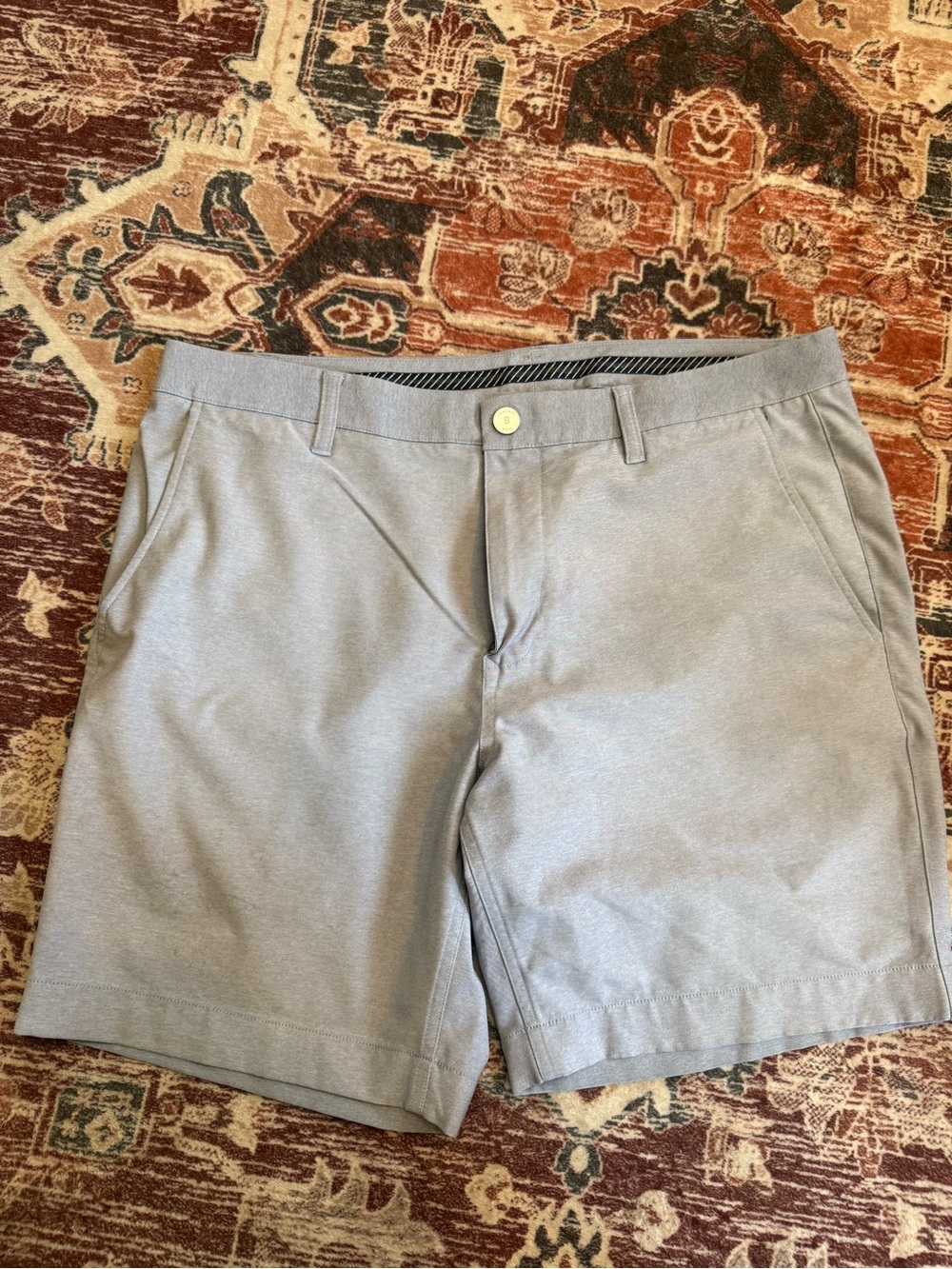 Bonobos Light Gray Flat-Front Performance Shorts